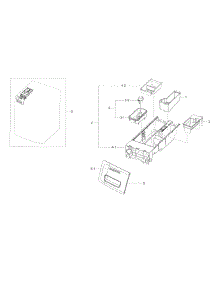 Drawer parts for Samsung Washer WF56H9110CW/A2 / 0001 from AppliancePartsPros.com