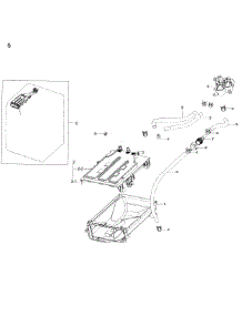 Housing-Drawer parts for Samsung Washer WW22K6800AW/A2 / 0000 from AppliancePartsPros.com