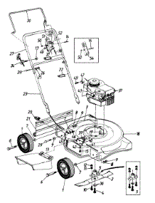 General Assembly parts for Mtd Push Walk-Behind Mower 115-030A336 / 1995 from AppliancePartsPros.com