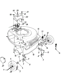 21" parts for Mtd Self-Propelled Walk-Behind Mower 120874R / 1990 from AppliancePartsPros.com