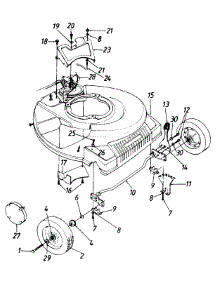 21" parts for Mtd Self-Propelled Walk-Behind Mower 121C898E401 / 1991 from AppliancePartsPros.com