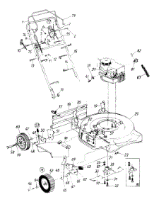 Handle And Engine Assembly parts for Mtd Self-Propelled Walk-Behind Mower 122-262R000 / 1992 from AppliancePartsPros.com