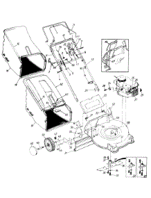 Handle And Engine Assembly parts for Mtd Self-Propelled Walk-Behind Mower 122-456R147 / 1992 from AppliancePartsPros.com