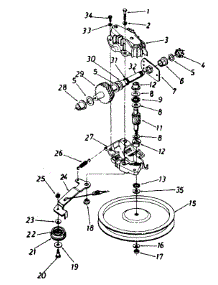 Transmission Complete parts for Mtd Self-Propelled Walk-Behind Mower 123-488F000 / 1993 from AppliancePartsPros.com