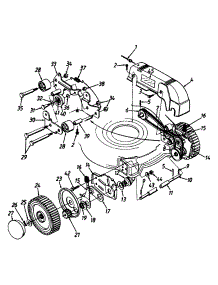 Front Wheel Assembly parts for Mtd Self-Propelled Walk-Behind Mower 126-458B302 / 1996 from AppliancePartsPros.com