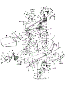 Parts parts for Mtd Lawn Tractor 131-808H000 / DECK H 1991 from AppliancePartsPros.com