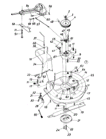 Rear Discharge Mower Deck parts for Mtd Lawn Tractor 132-521-000 / DECK C 1992 from AppliancePartsPros.com