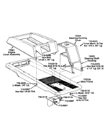 Main Frame & Engine Cover Assembly parts for Mtd Lawn Tractor 132-550-000 / DECK C 1992 from AppliancePartsPros.com