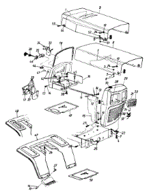 Hood, Fender & Dash parts for Mtd Lawn Tractor 132-652F000 / 1992 from AppliancePartsPros.com