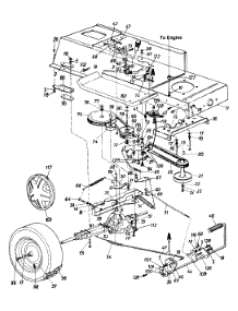 Engine Pulley And Lower Frame Assembly parts for Mtd Lawn Tractor 132-677G141 / 1992 from AppliancePartsPros.com