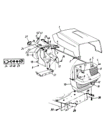 Hood Assembly parts for Mtd Lawn Tractor 132-700-000 / STYLE 0 1992 from AppliancePartsPros.com