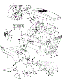 Hood, Grille, Side Panel & Rear Fender parts for Mtd Lawn Tractor 132-809H103 / 1992 from AppliancePartsPros.com