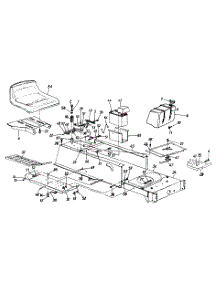 Seat Assembly / Frame / Fuel Tank / Battery parts for Mtd Lawn Tractor 133E660F000 / 1993 from AppliancePartsPros.com
