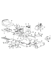 Seat / Battery / Fuel Tank / Frame parts for Mtd Lawn Tractor 133G699G000 / 1993 from AppliancePartsPros.com