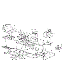 Seat Assembly / Battery / Fuel Tank / Frame parts for Mtd Lawn Tractor 133I600F000 / 1993 from AppliancePartsPros.com