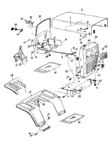 Hood Style 2 parts for Mtd Lawn Tractor 133L662F000 / 1993 from AppliancePartsPros.com