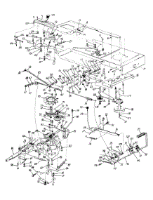 Frame, Lower / Pedal Assembly / Drive parts for Mtd Lawn Tractor 133L690G000 / 1993 from AppliancePartsPros.com