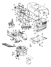 Hood Assembly parts for Mtd Lawn Tractor 133M617G000 / 1993 from AppliancePartsPros.com