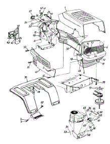Hood Style 5 parts for Mtd Lawn Tractor 134O695G134 / 1994 from AppliancePartsPros.com