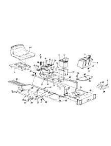 Frame, Upper / Fuel Tank / Battery / Seat parts for Mtd Lawn Tractor 134O699H352 / 1994 from AppliancePartsPros.com