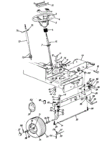 Steering Assembly / Wheel, Front / Axle, Front parts for Mtd Lawn Tractor 134P698H302 / 1994 from AppliancePartsPros.com