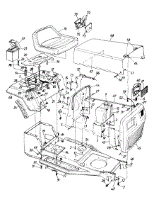 Hood Assembly / Fuel Tank / Battery / Fender, Rear parts for Mtd Lawn Tractor 134Y472F000 / 1994 from AppliancePartsPros.com