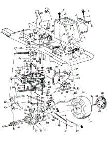 Wheels, Rear / Drive Assembly / Pedal Assembly / Control Assembly parts for Mtd Lawn Tractor 135B560B000 / 1995 from AppliancePartsPros.com