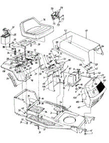 Hood / Battery / Fender / Dash Panel / Fuel Tank / Grille parts for Mtd Lawn Tractor 135C451E000 / 1995 from AppliancePartsPros.com
