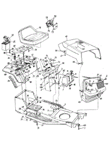 Hood / Seat / Battery / Fender / Dash Panel / Fuel Tank / Grille parts for Mtd Lawn Tractor 135H450F302 / 1995 from AppliancePartsPros.com
