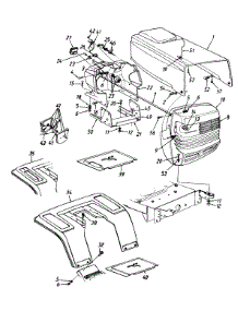 Hood Style 7 / Muffler parts for Mtd Lawn Tractor 135L667G302 / 1995 from AppliancePartsPros.com