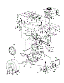 Frame Lower / Drive / Pedal Assembly / Wheels, Rear parts for Mtd Lawn Tractor 135L670F023 / 1995 from AppliancePartsPros.com