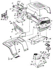 Hood Style 5 parts for Mtd Lawn Tractor 135O695H352 / 1995 from AppliancePartsPros.com