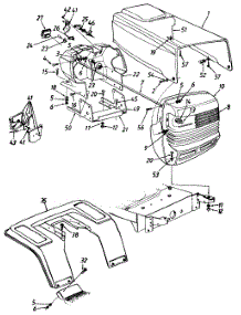Hood Style 7 parts for Mtd Lawn Tractor 135O697G000 / 1995 from AppliancePartsPros.com