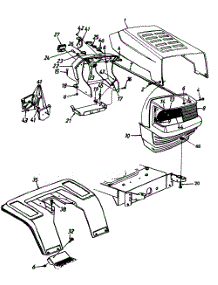 Hood Style 0 parts for Mtd Lawn Tractor 136G690G747 / 1996 from AppliancePartsPros.com