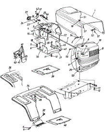 Hood Style 7 parts for Mtd Lawn Tractor 136L677F141 / 1996 from AppliancePartsPros.com