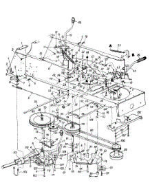 Parts parts for Mtd Garden Tractor 141-841H000 / DECK H 1991 from AppliancePartsPros.com