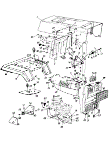 Hood & Fender Assembly parts for Mtd Garden Tractor 145P828H129 / 1995 from AppliancePartsPros.com