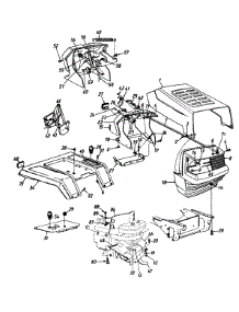 Hood Style 0 / Muffler parts for Mtd Garden Tractor 146K840H023 / 1996 from AppliancePartsPros.com