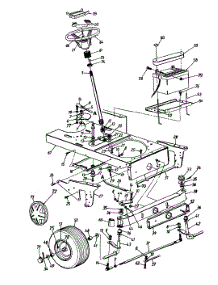 Steering Assembly / Axle, Front / Wheels, Front / Battery / Frame, Lower parts for Mtd Garden Tractor 146S828H713 / 1996 from AppliancePartsPros.com