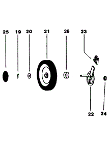 Wheel Assembly parts for Mtd Electric Mower 181-414D000 / 1991 from AppliancePartsPros.com