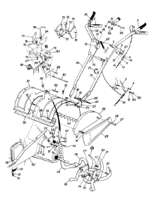 Handle And Tine Assembly parts for Mtd Tiller 214-406-000 / 1994 from AppliancePartsPros.com