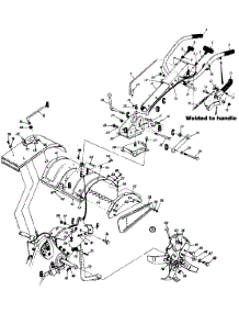 Rear Tine Tiller - Upper Assembly parts for Mtd Tiller 215-430-062 / 1995 from AppliancePartsPros.com