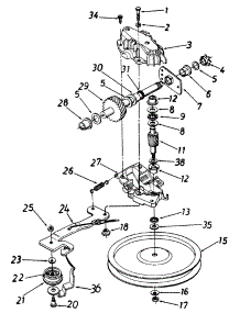 Idler Bracket Assembly parts for Mtd Chipper-Shredder & Vac 247-203B401 / 1997 from AppliancePartsPros.com
