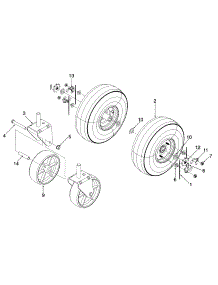 Wheel Assembly parts for Mtd Chipper-Shredder & Vac 247-203B401 / 1997 from AppliancePartsPros.com