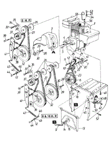 Engine And Pulley Assembly parts for Mtd Snow Thrower 313-642F205 / 1993 from AppliancePartsPros.com