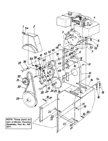 Engine And Pulley Assembly parts for Mtd Snow Thrower 314-980I000 / 1994 from AppliancePartsPros.com