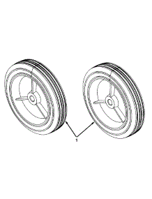Wheel Ass'y parts for Mtd Snow Thrower 315E140-000 / 1995 from AppliancePartsPros.com