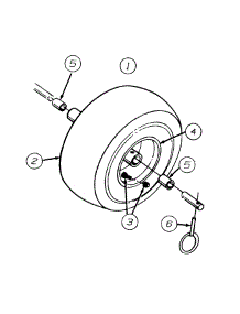 Wheel Assembly parts for Mtd Snow Thrower 316E640F013 / 1996 from AppliancePartsPros.com