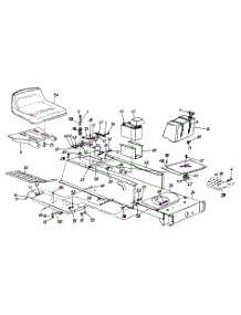 Seat / Battery / Fuel Tank / Frame parts for Mtd Lawn Tractor 133H661F372 / 1993 from AppliancePartsPros.com