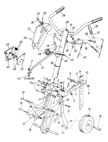 Handle And Wheel Assembly parts for Mtd Tiller 213-390-702 / 1993 from AppliancePartsPros.com